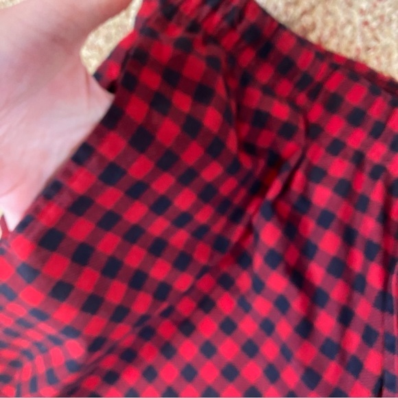 Nautica Mens Flannel Pajama Pants Red Black Gingham XL - Picture 3 of 8